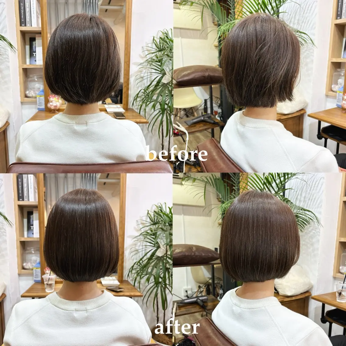 ショート ボブ 髪質改善 縮毛矯正 トリートメント 【赤坂】髪質改善✨ 矢口嵩人のヘアスタイル