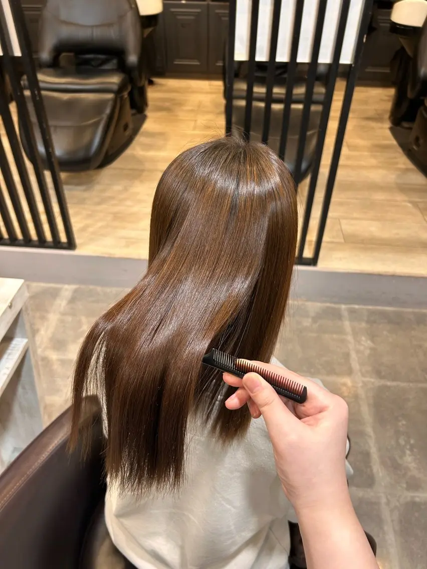 ロング 縮毛矯正 高田佳苗/ 髪質改善サロン⭐︎のヘアスタイル