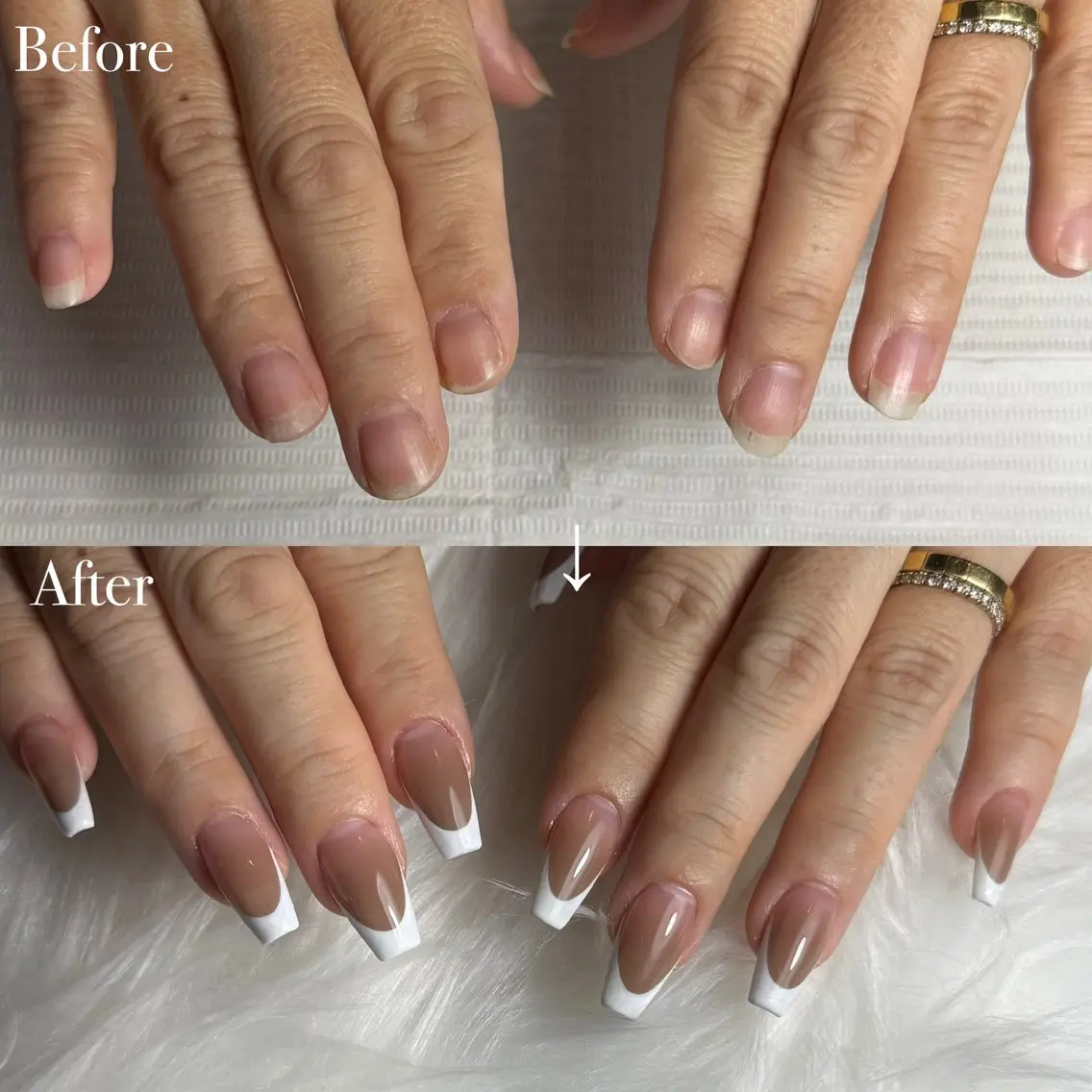 ネイル 長さ出し フレンチネイル オフィスネイル スカルプネイル ブライダルネイル ハンドネイル NailTailor ネイルテイラーのネイルデザイン