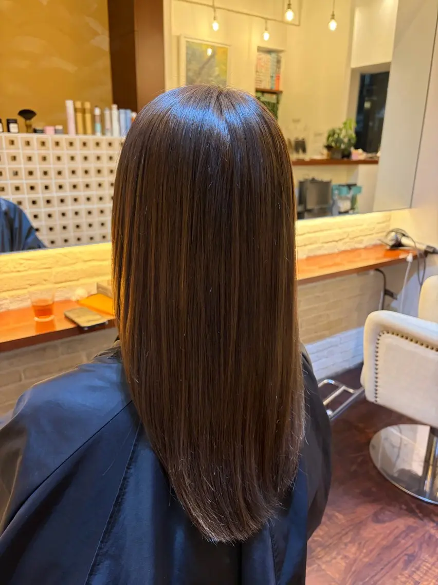 カラー ブリーチ ブリーチなしカラー ヘアカラー トリートメント CoCoon sayuのヘアスタイル