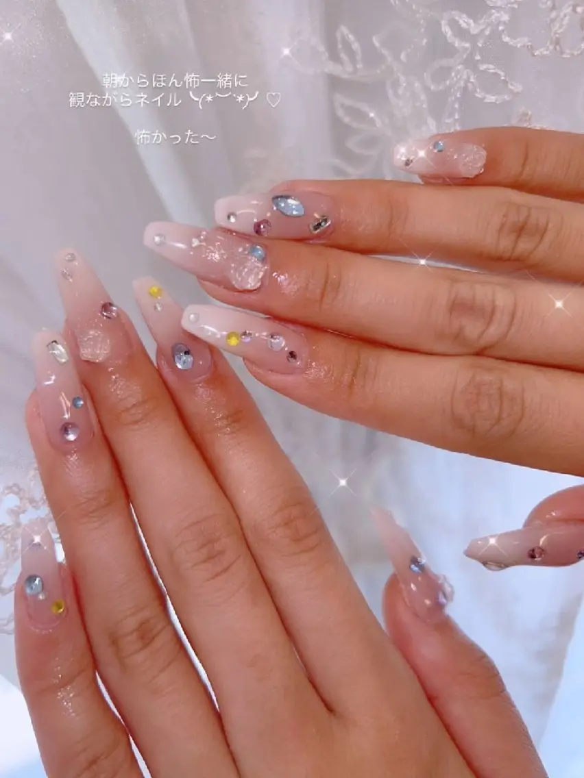 ネイル 長さ出し ジェルネイル 韓国ネイル マグネットネイル ニュアンスネイル ハンドネイル I LOVE ME NAIL.｡.:*♡のネイルデザイン