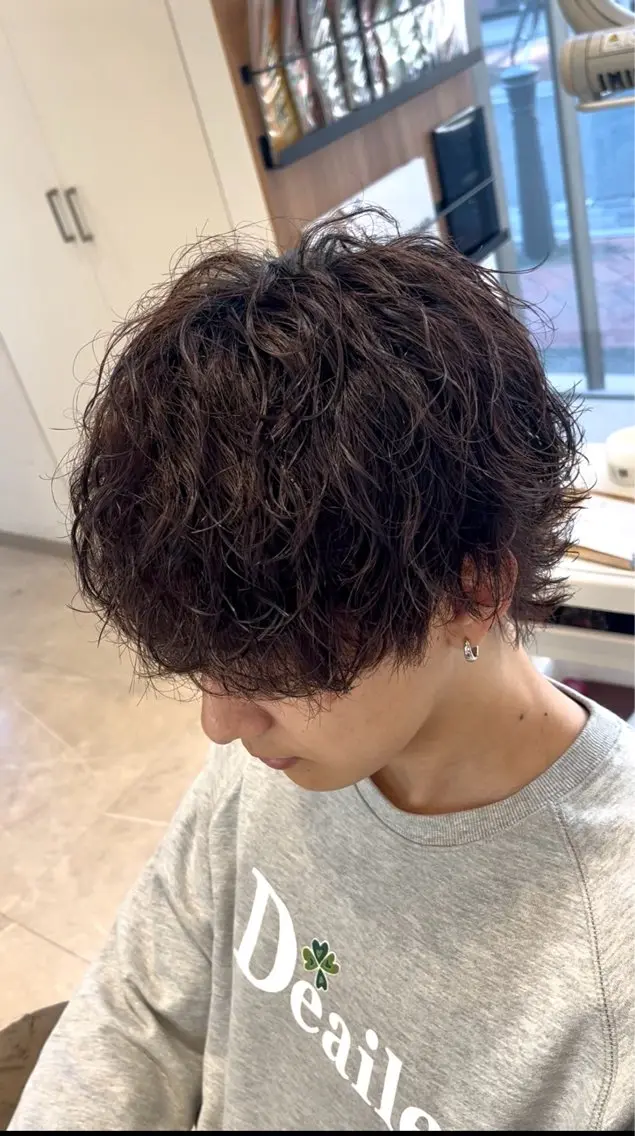ショート パーマ メンズ 小林 優太 メンズパーマ✨のヘアスタイル