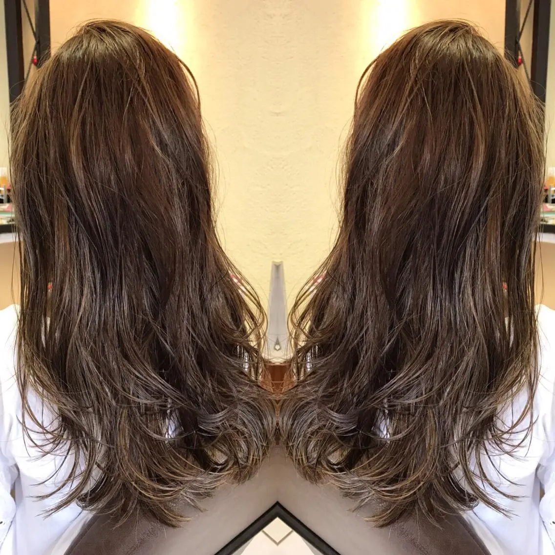 ロング カラー シールエクステ⭐️ オオミタクヤのヘアスタイル