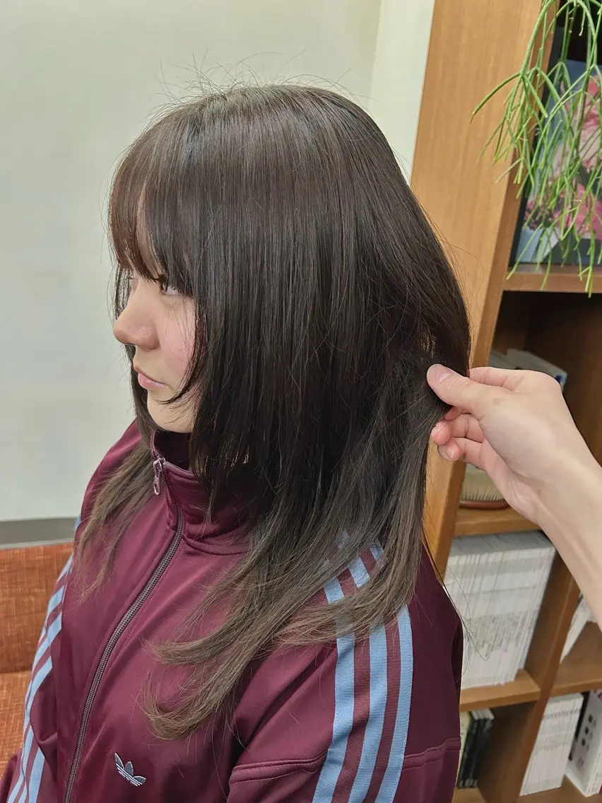 ロング カラー ヘアカラー トリートメント 💎透明感カラー💎 bAteAu あまねのヘアスタイル