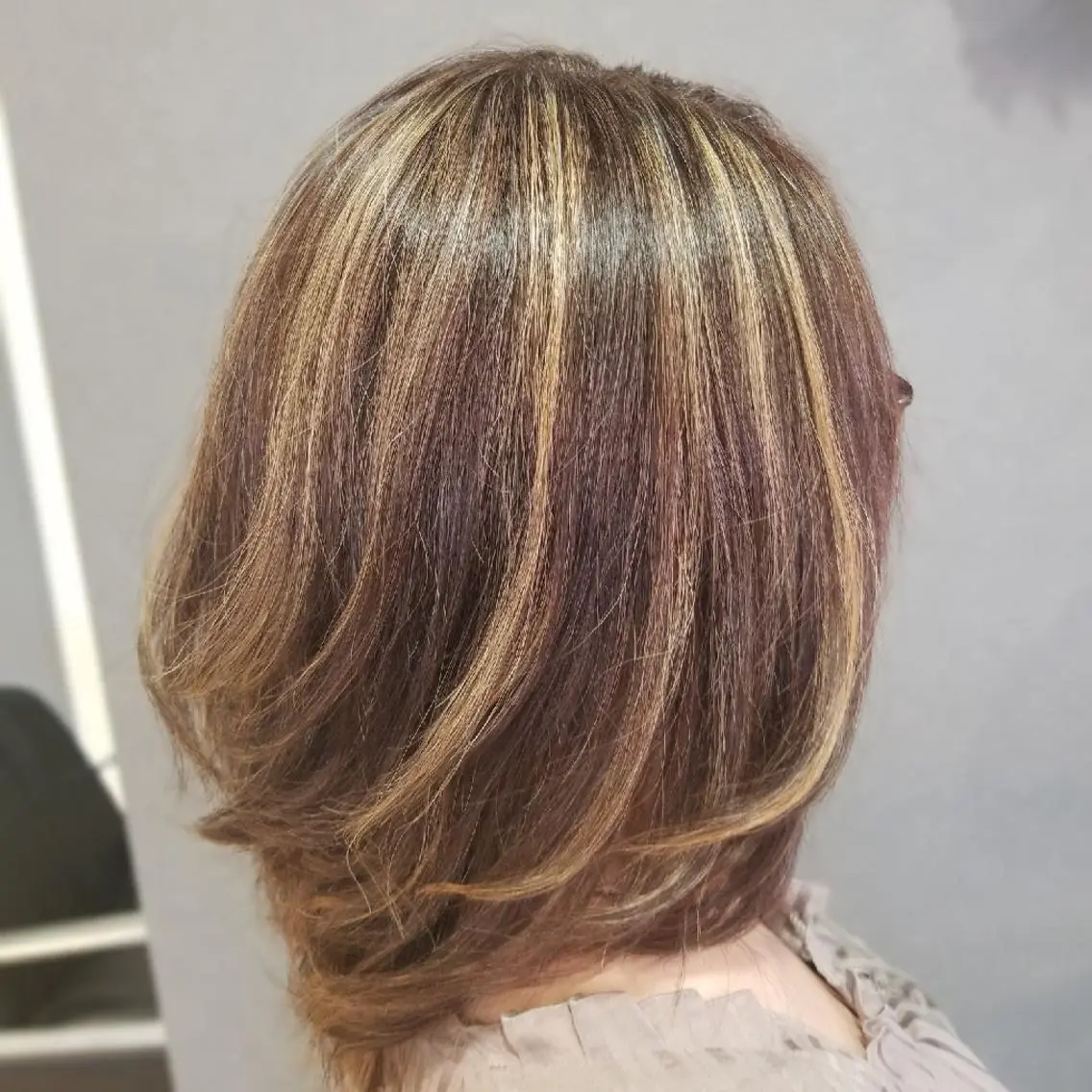 ミディアム カラー ハイライトカラー ハイライト 水口 正登のヘアスタイル