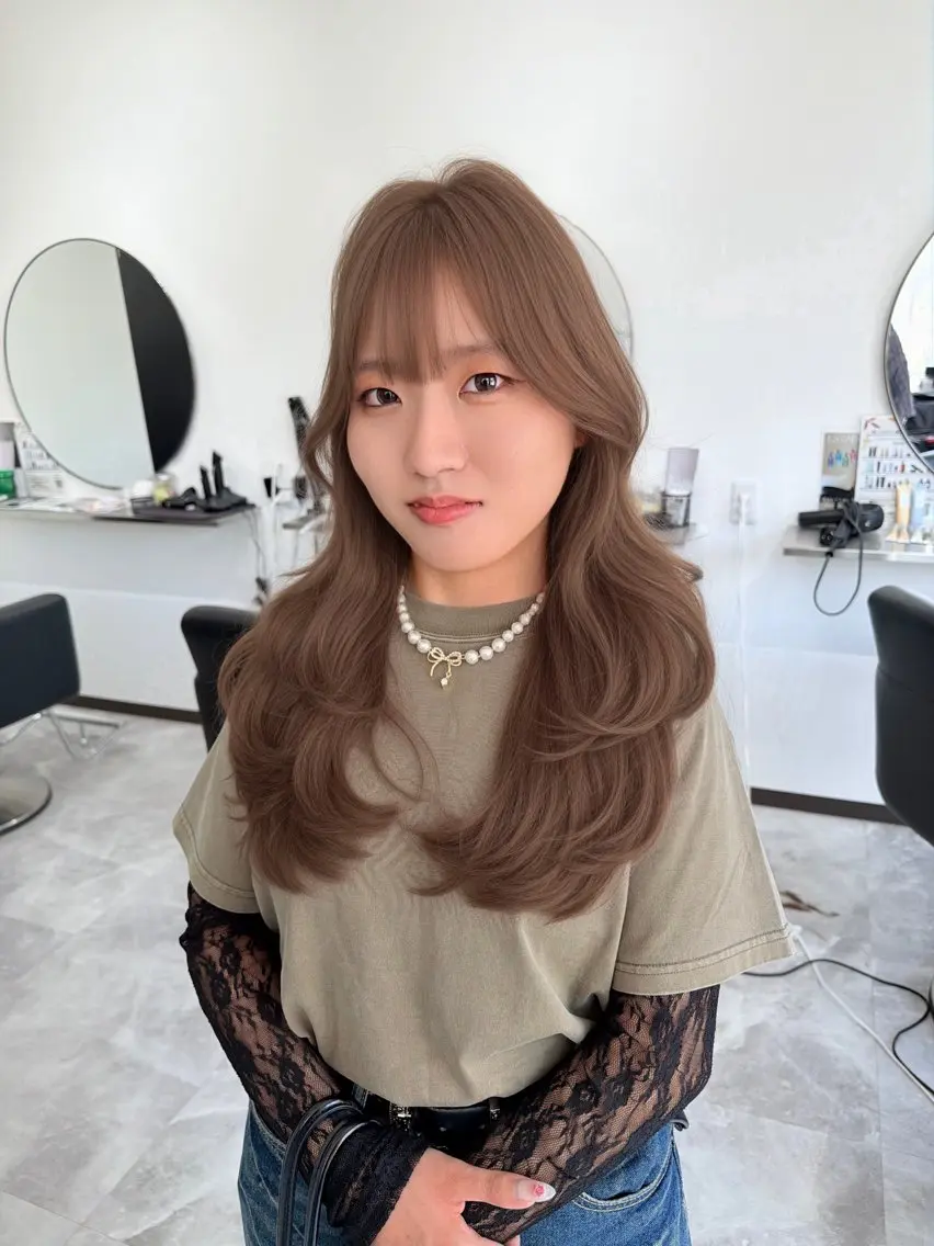 ロング ヘアカラー トリートメント 🖤JIN🖤久留米 ハイトーン 髪質改善のヘアスタイル
