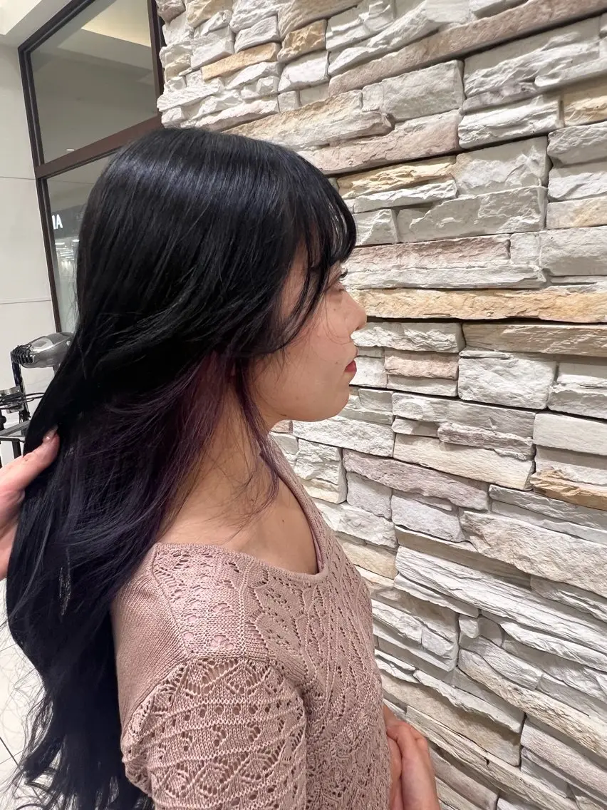 ブリーチインナーカラー+全体ワンカラー+カット付き✂️💞‼️✨️#ダブルカラーの写真