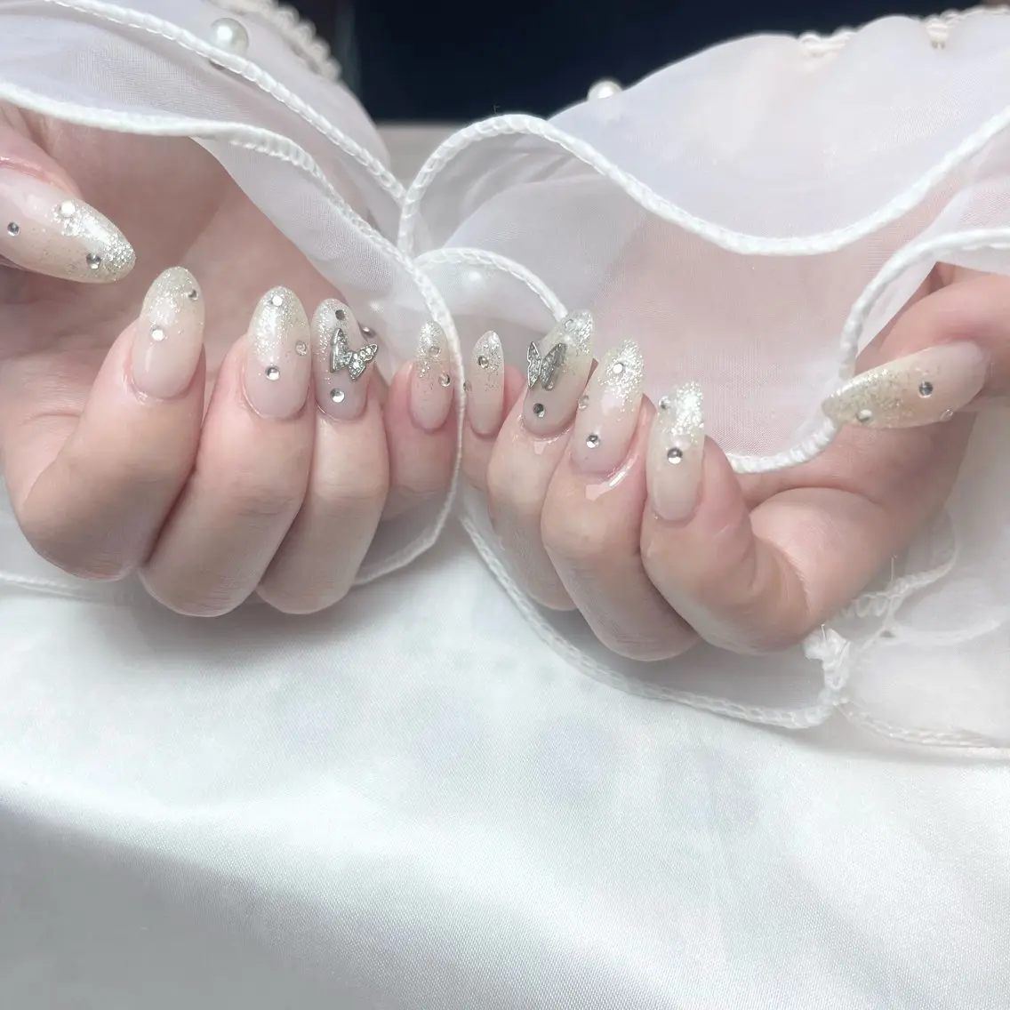 ネイル フラッシュネイル ラメ(グリッター) ラメグラデーション 持ち込み salon de Tiara 碧のネイルデザイン