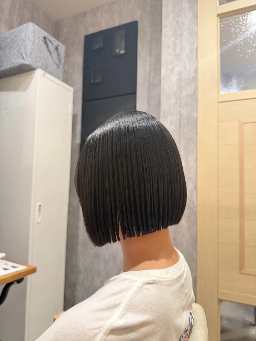 ショート カット 縮毛矯正 トリートメント KANAMI/透明感 カラー/髪質改善💫のヘアスタイル