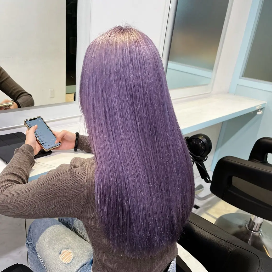 ロング カラー ヘアカラー トリートメント ブリーチカラー 🩵MIZUKIのヘアスタイル