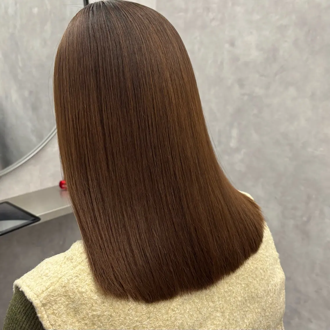 ミディアム パーマ 縮毛矯正 トリートメント NUMBER_ ユイナのヘアスタイル