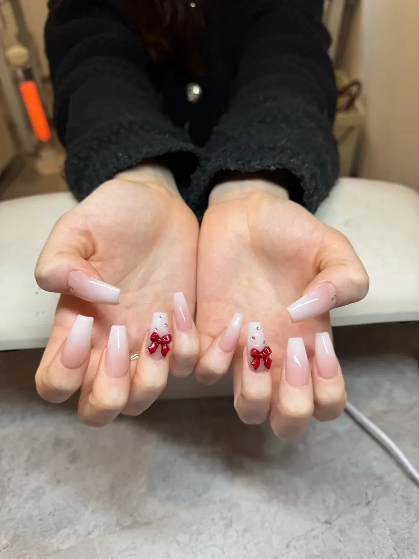 ネイル リボン ハンドネイル IROHA NAIL 北村菜帆のネイルデザイン