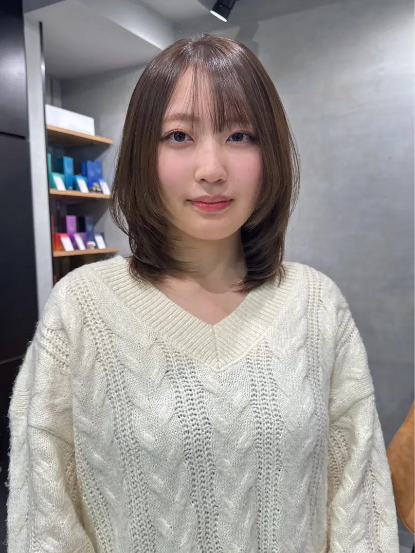 ミディアム カラー ヘアカラー Azu🩰/ 透明感 カラー🎀/アレンジのヘアスタイル