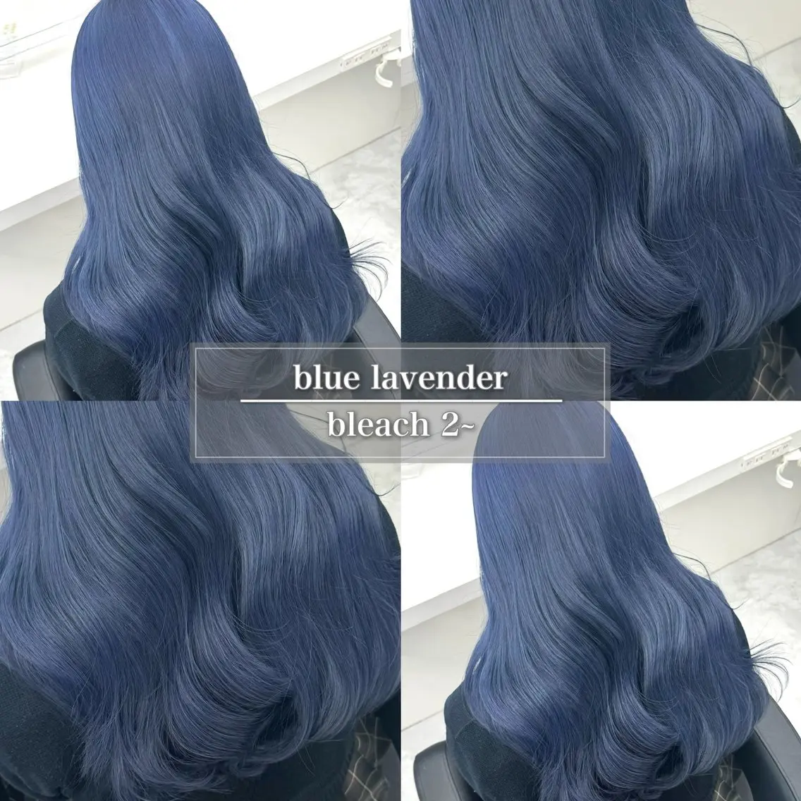 セミロング カラー アッシュ ブリーチ ブルーカラー ブルーアッシュ ブルーラベンダー ヘアカラー トリートメント 天神/ケアブリーチ/ 髪質改善/上質艶髪のヘアスタイル