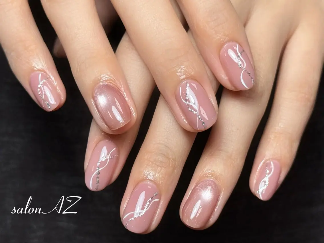 ネイル アートネイル フットネイル フレンチネイル マグネットネイル 持ち込み ハンドネイル salon AZのネイルデザイン