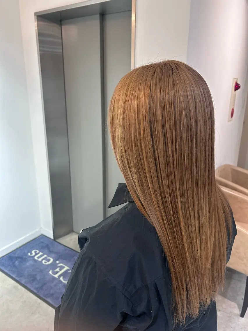 ロング ヘアカラー トリートメント 蓮池 愛海のヘアスタイル