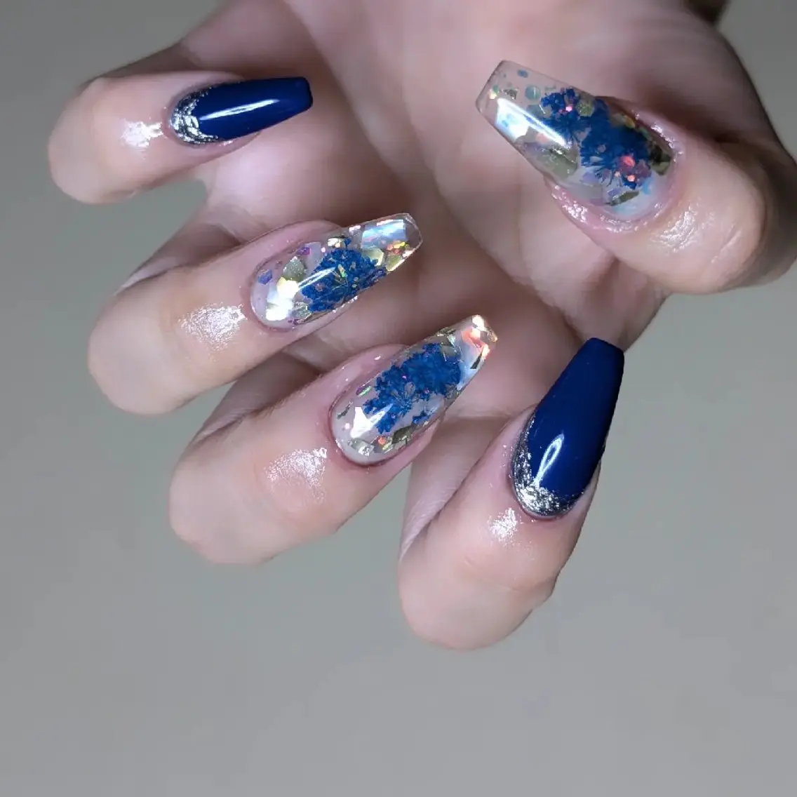 ネイル アートネイル クリアネイル 長さ出し スカルプネイル Lily nail 船橋 yuki🍒のネイルデザイン