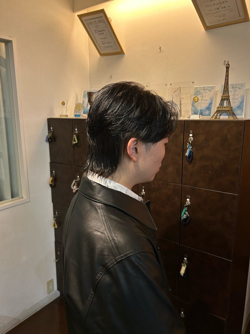 メンズ センターパート メンズウルフカット ウルフカット 桜井晶/ Blossom大山店のヘアスタイル