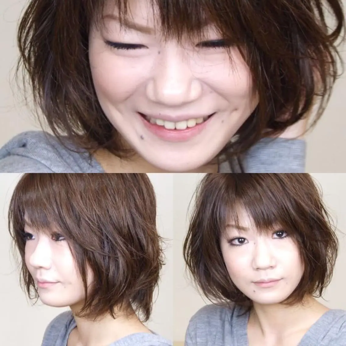 ミディアム パーマ 外国人風カラー カット パーマ トリートメント 横田 尚登のヘアスタイル