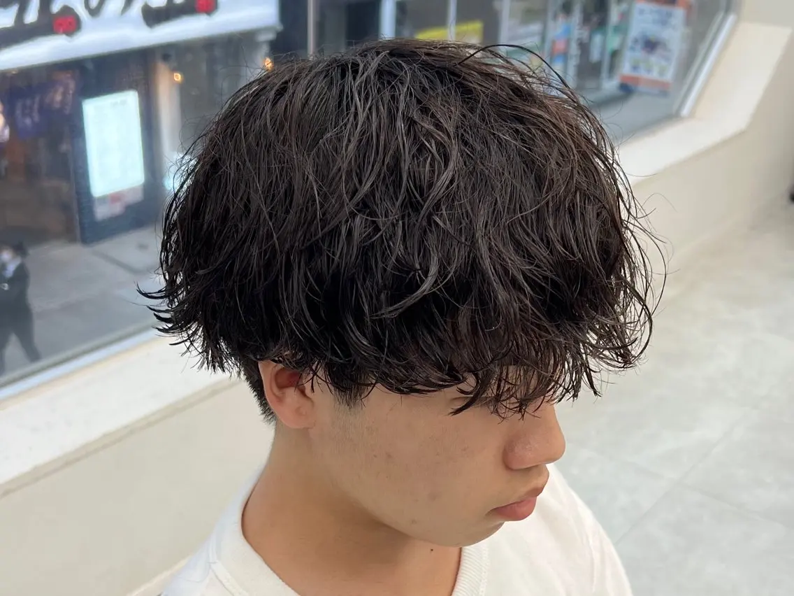 ショート パーマ メンズ カット パーマ ヘアセット 垢抜けメンズパーマ/ だいち先輩のヘアスタイル