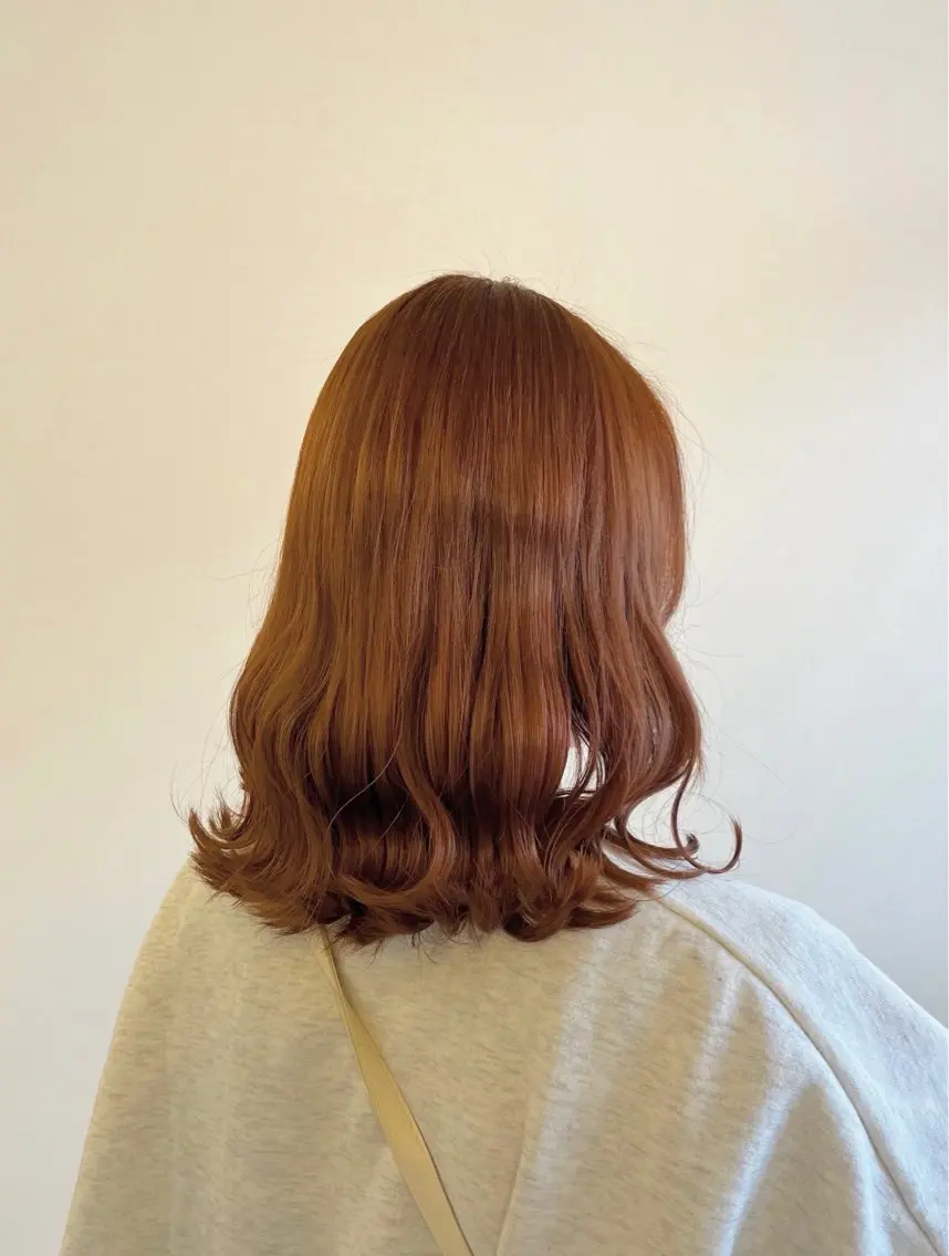 ミディアム カラー ベージュカラー ヘアカラー 永井 里歩のヘアスタイル