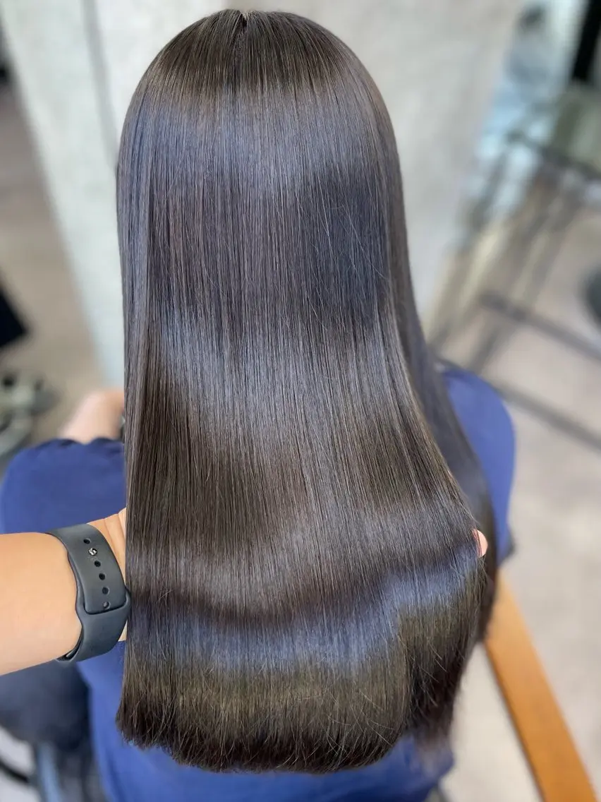 ロング カラー トリートメント 髪質改善/堀江 ケアカラーtoshiのヘアスタイル