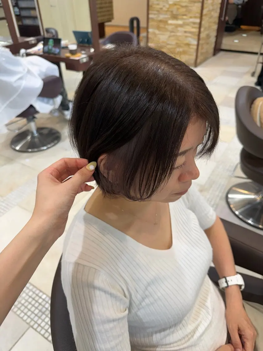 ショート ヘアカラー ベージュ/透明感 color/rinのヘアスタイル