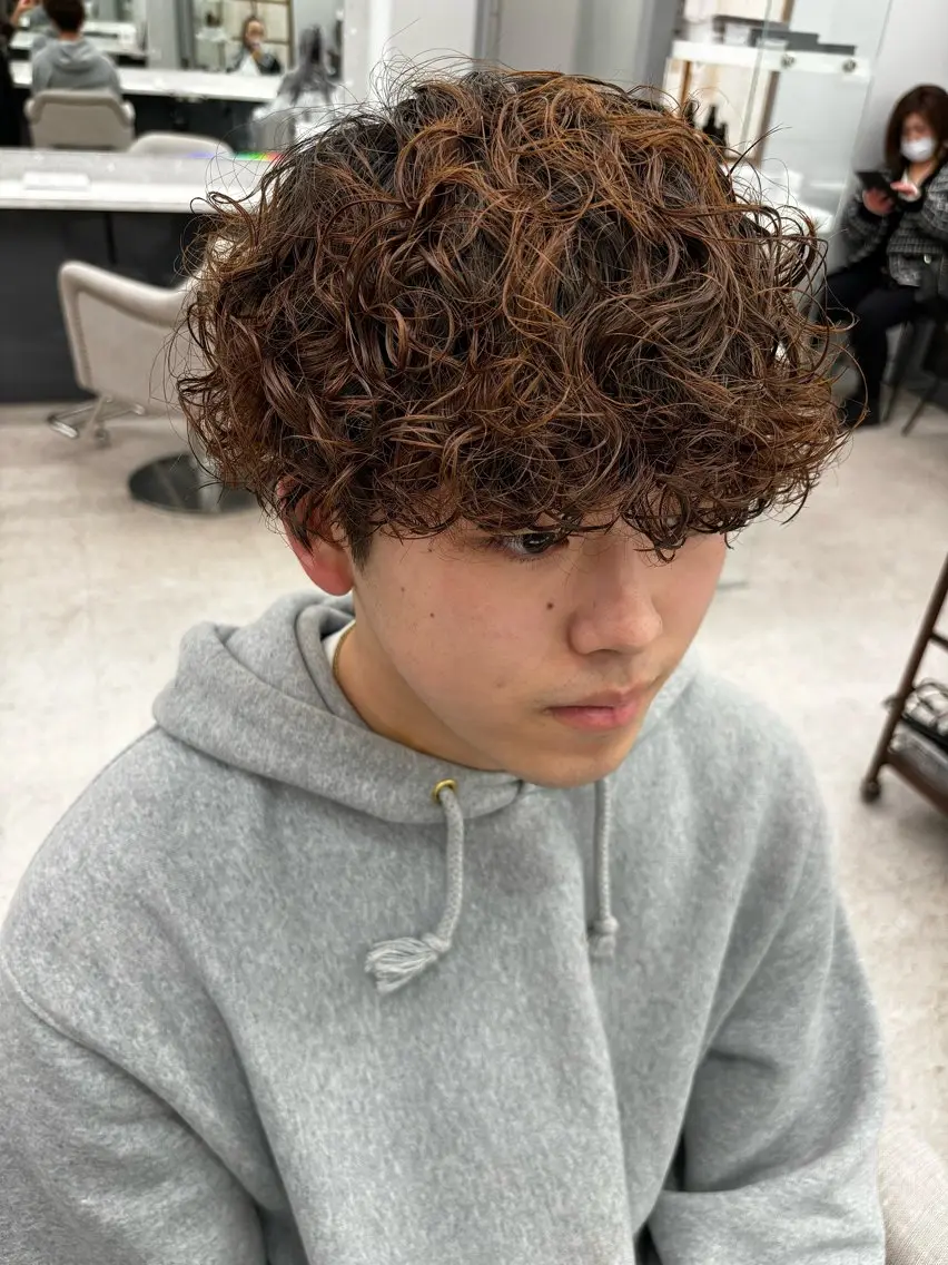 パーマ メンズ カット パーマ 🍐シャドウパーマ メンズ特化/守岡🍐のヘアスタイル