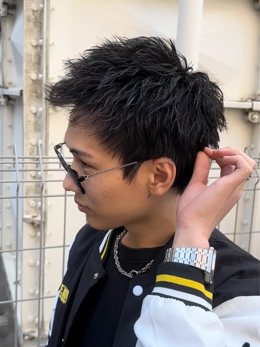 フェードカット➕ピンパーマの写真