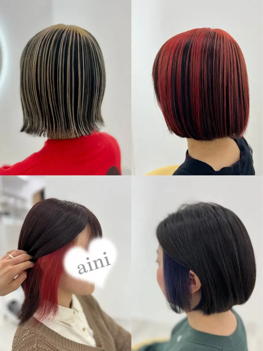 カット+デザインカラー+2stepトリートメント💜の写真