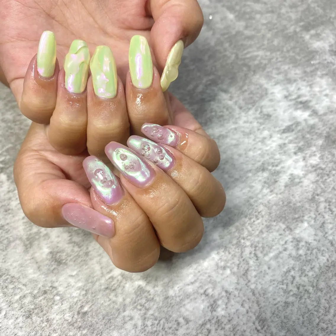 ネイル 氷ネイル・うるうるネイル ハンドネイル ★Rinail... .のネイルデザイン