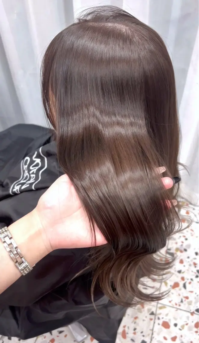 ロング カラー ブルーカラー ケアカラー グレージュ ラベンダーカラー 小顔カット カット ヘアカラー トリートメント 表参道/ワンホンヘア SAAYA🖤のヘアスタイル