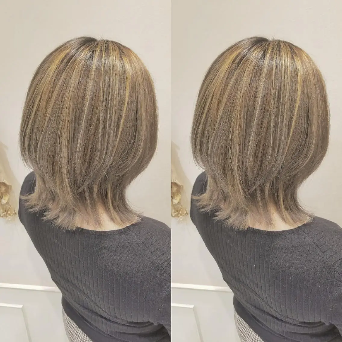 ミディアム カラー アッシュ ベージュカラー ハイライトカラー 3Dハイライト ハイライト ブリーチ・ハイトーン 特化🎉内山のヘアスタイル