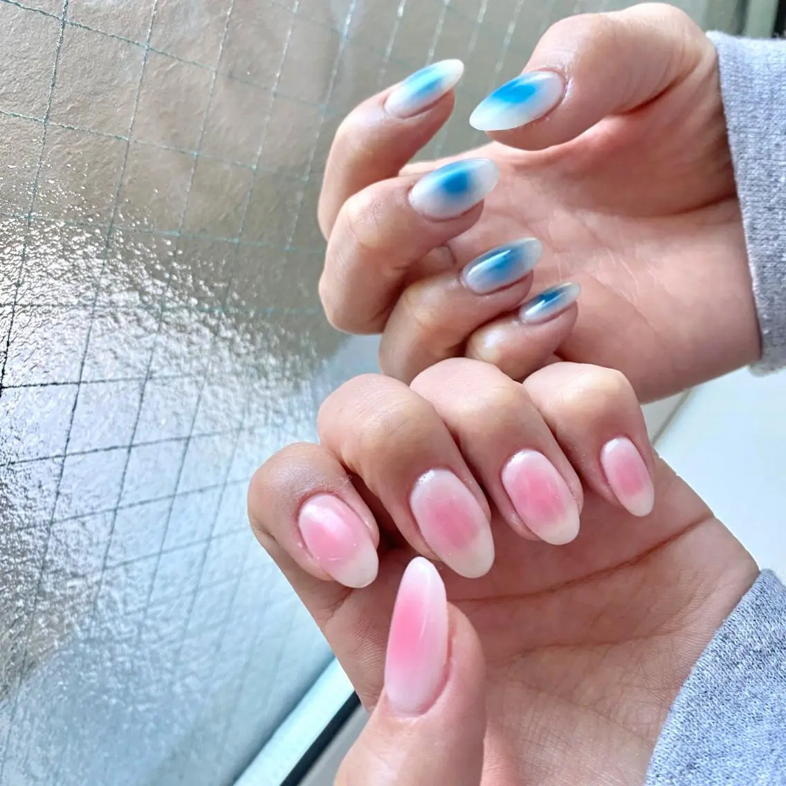 ネイル アートネイル オーロラネイル フレンチネイル 氷ネイル・うるうるネイル マグネットネイル ハンドネイル Nail by Licorneのネイルデザイン