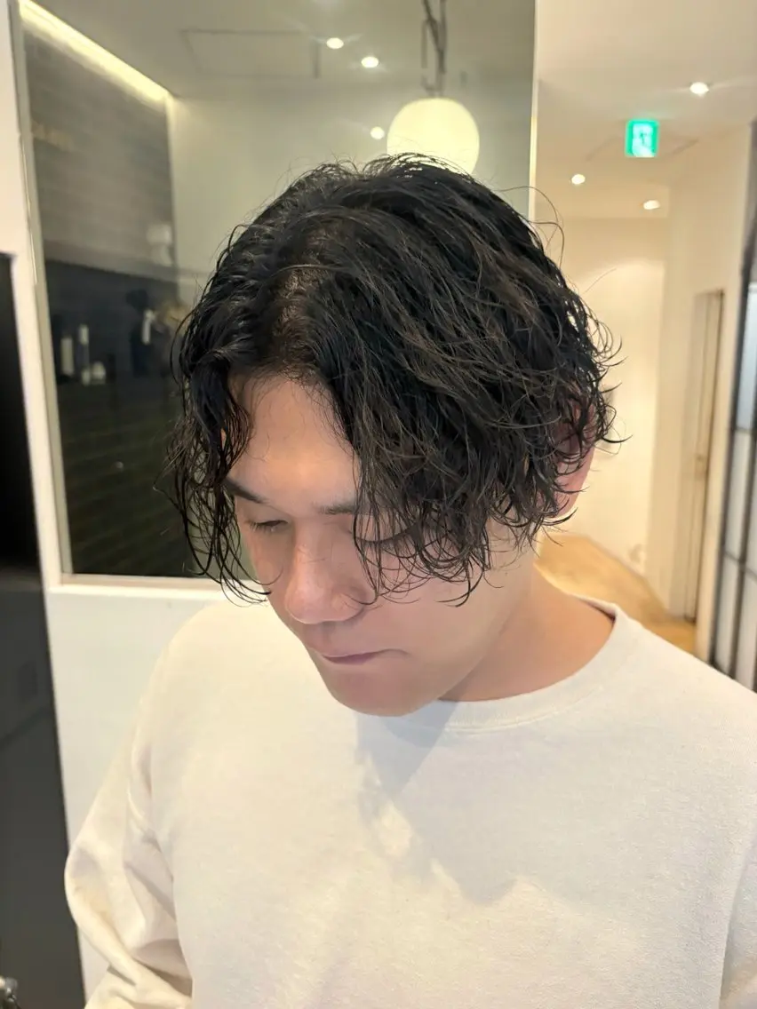 パーマ メンズ カット パーマ ありあ【カット、 パーマモデル】のヘアスタイル