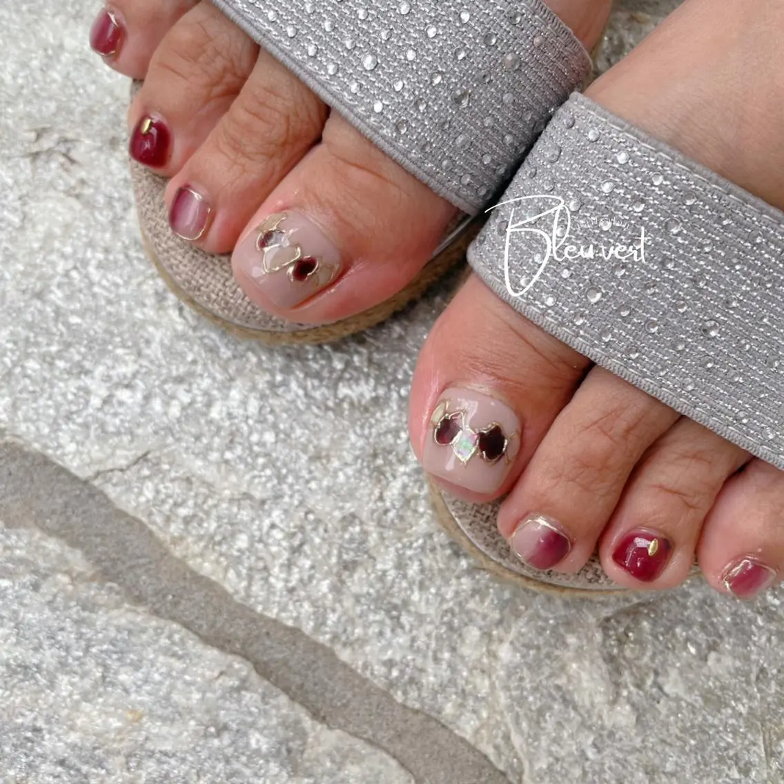 ネイル フットネイル Nailsalon Bleu vertのネイルデザイン
