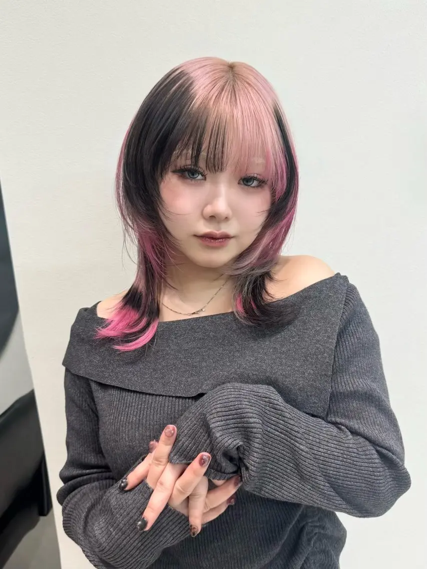【❤️🔥個性爆発💥❤️🔥】デザインカラー➕似合わせカット➕トリートメント(デザインカラー/暖色カラー/個性)の写真
