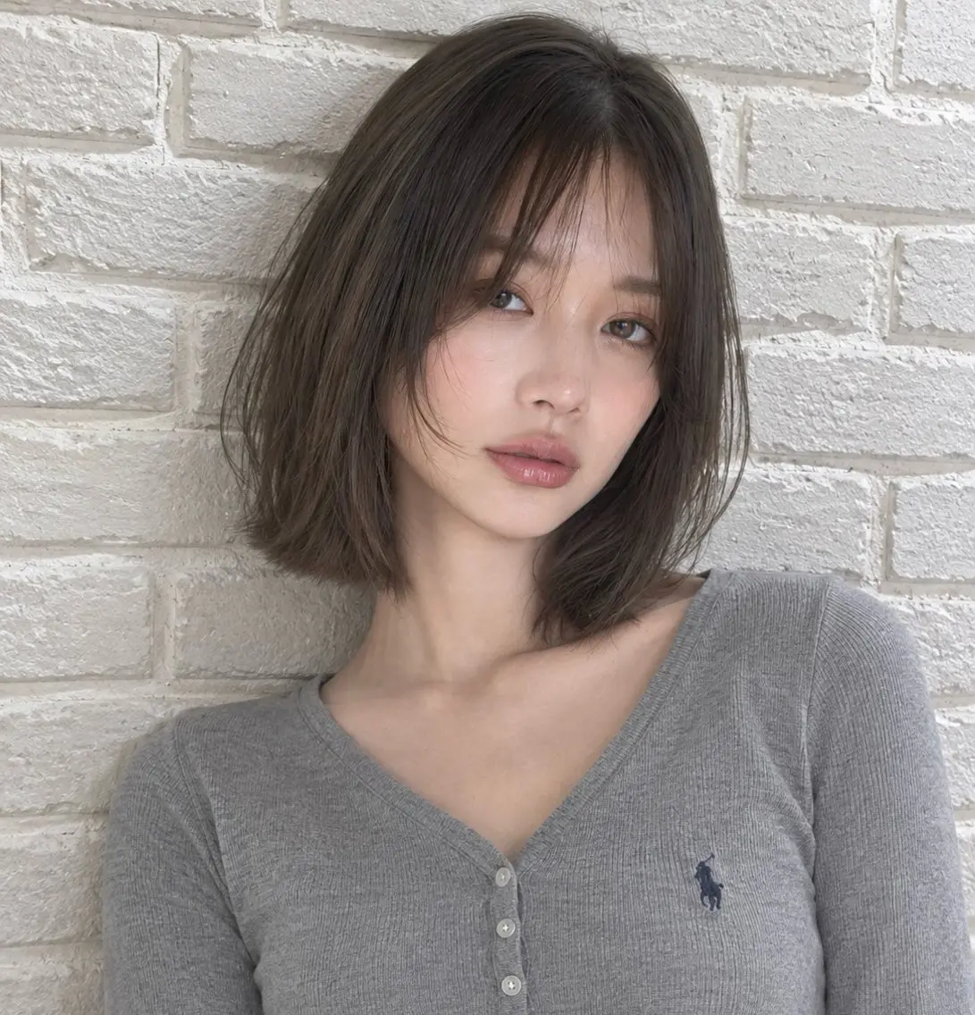 ミディアム 岩間 渉のヘアスタイル