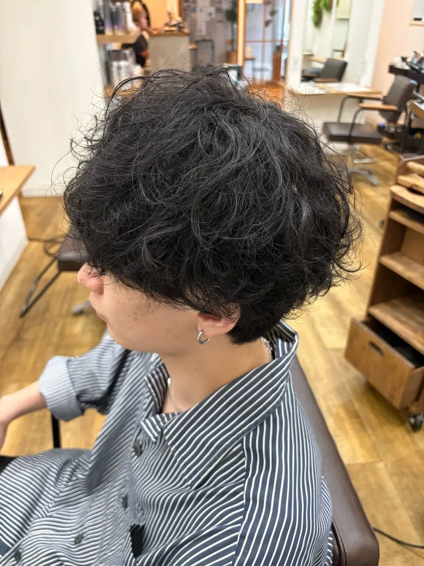 ショート カット パーマ 北林 秀悟のヘアスタイル