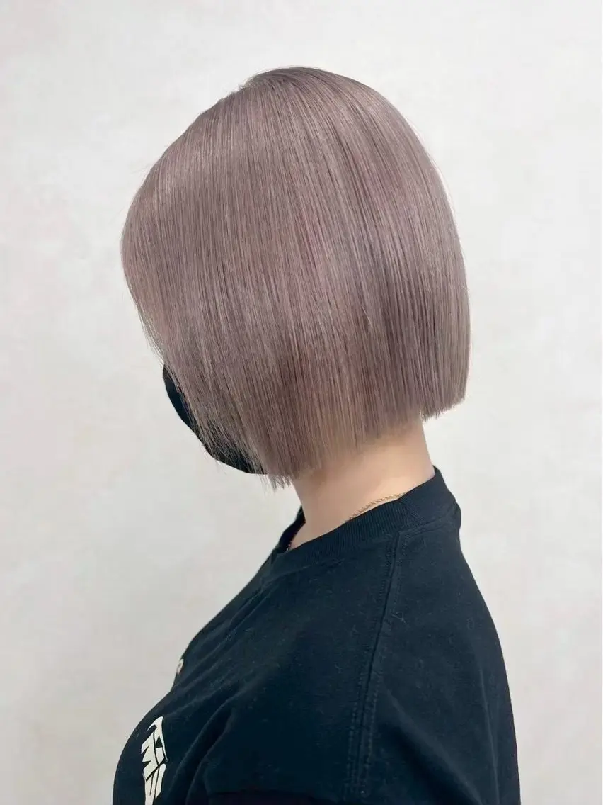 ミディアム 切りっぱなしボブ ボブ ヘアカラー morikawa モデル募集中🦊のヘアスタイル