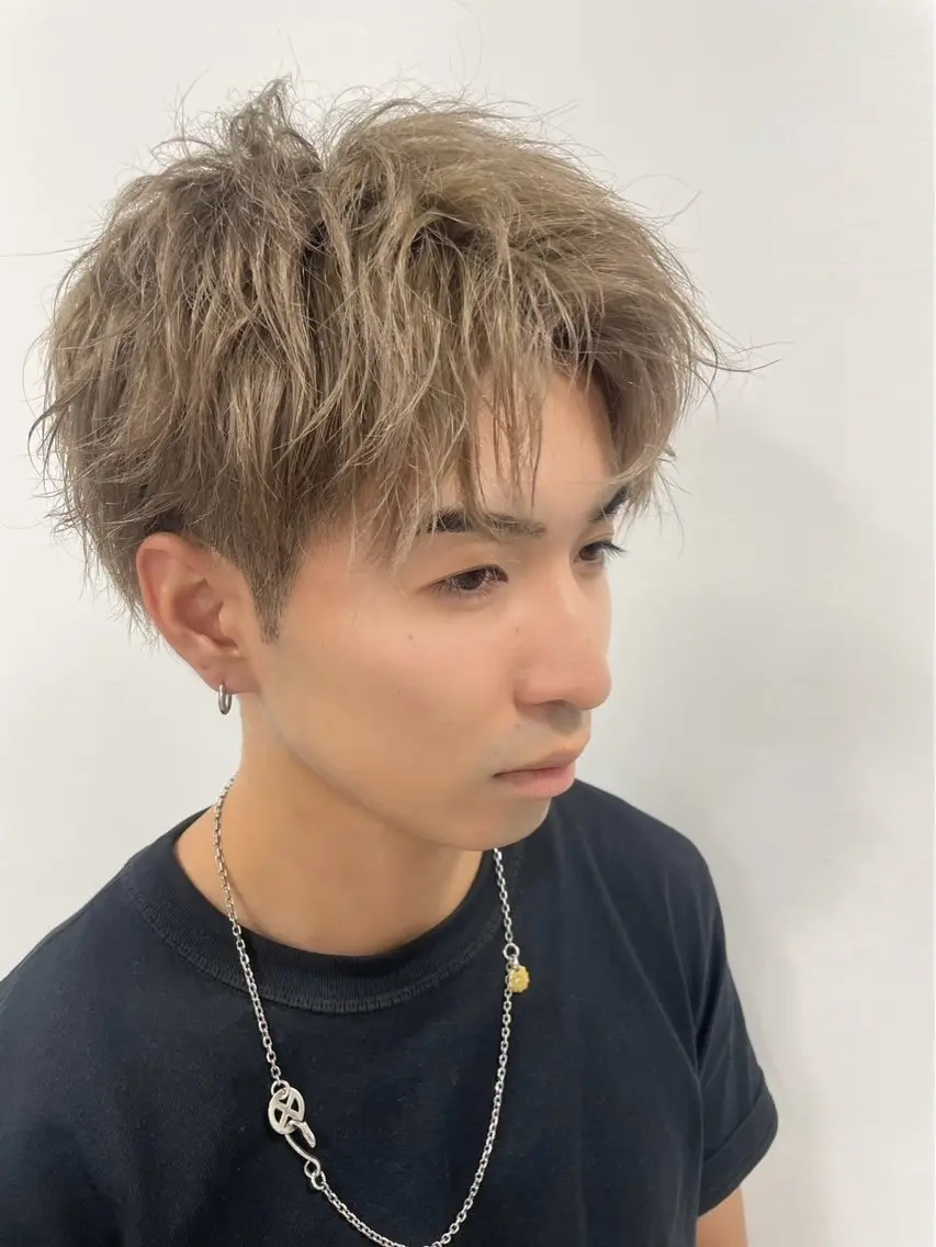 ショート カラー メンズ メンズブリーチ ブリーチ 齋藤成/ ECLAT HAIRのヘアスタイル