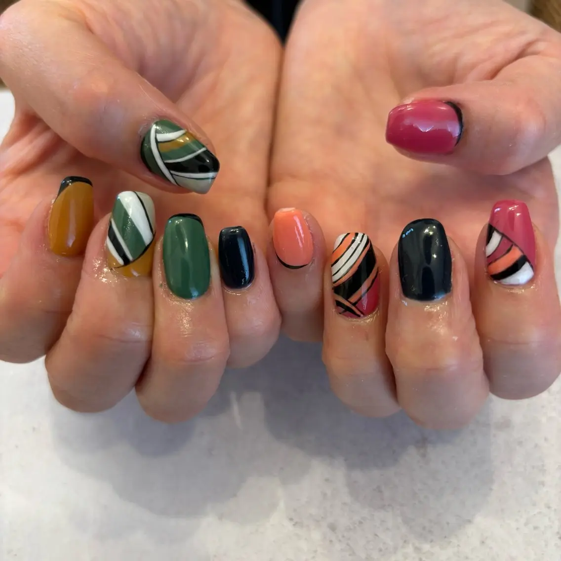 ネイル ハンドネイル Sea  nail by emaのネイルデザイン