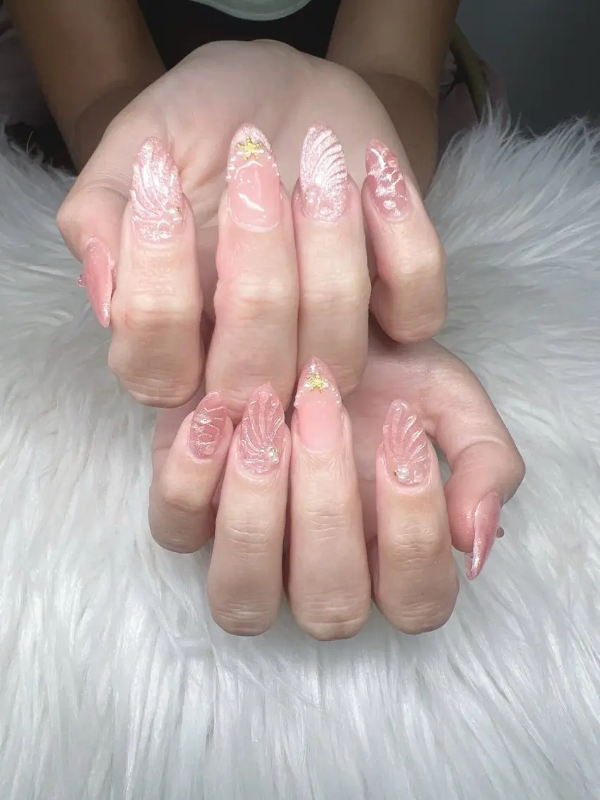 ネイル ハンドネイル Lee Nails チップ長さだし専門店のネイルデザイン