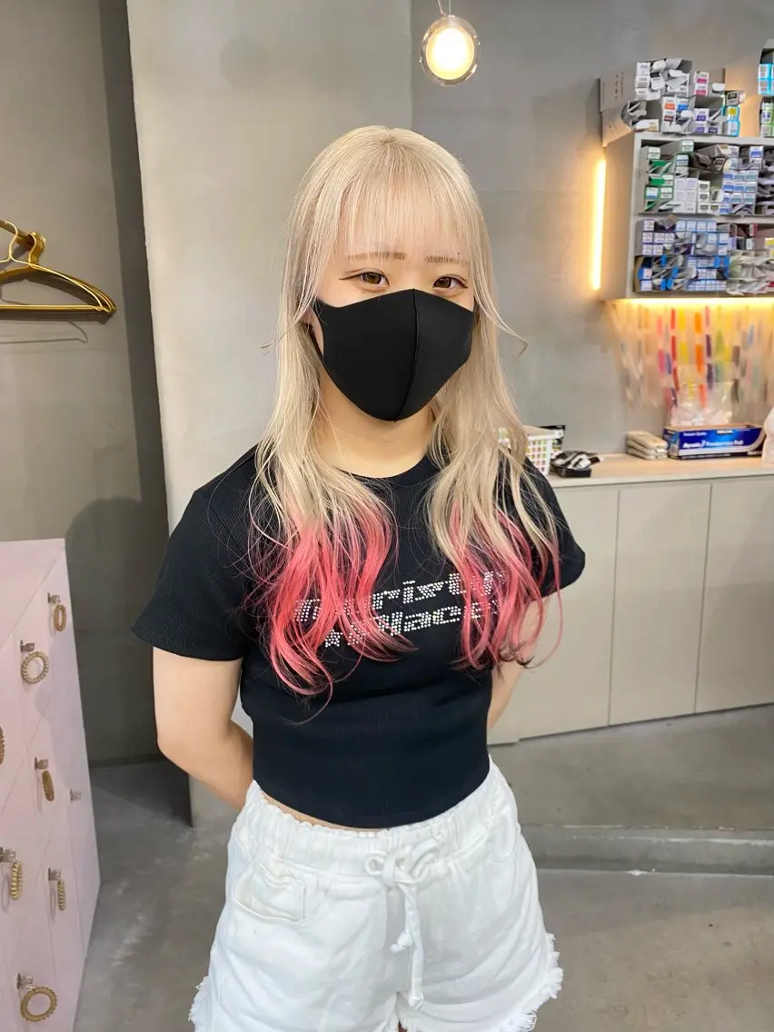 ロング カラー ヘアカラー 前橋 姫奈のヘアスタイル