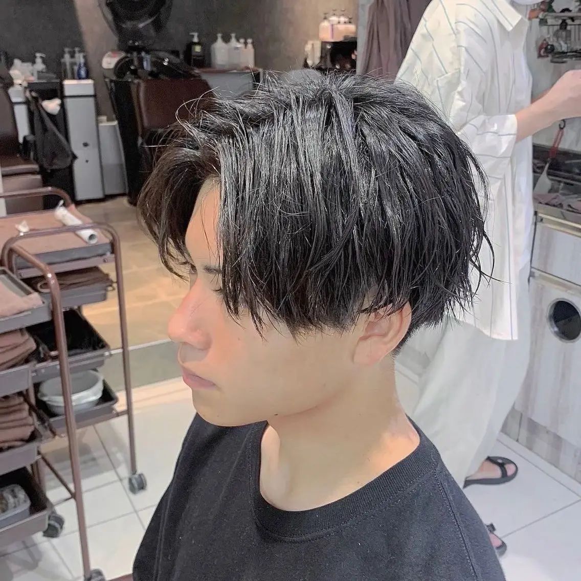 ショート メンズ センターパート モデル 募集中✨️浦澤琴羽のヘアスタイル