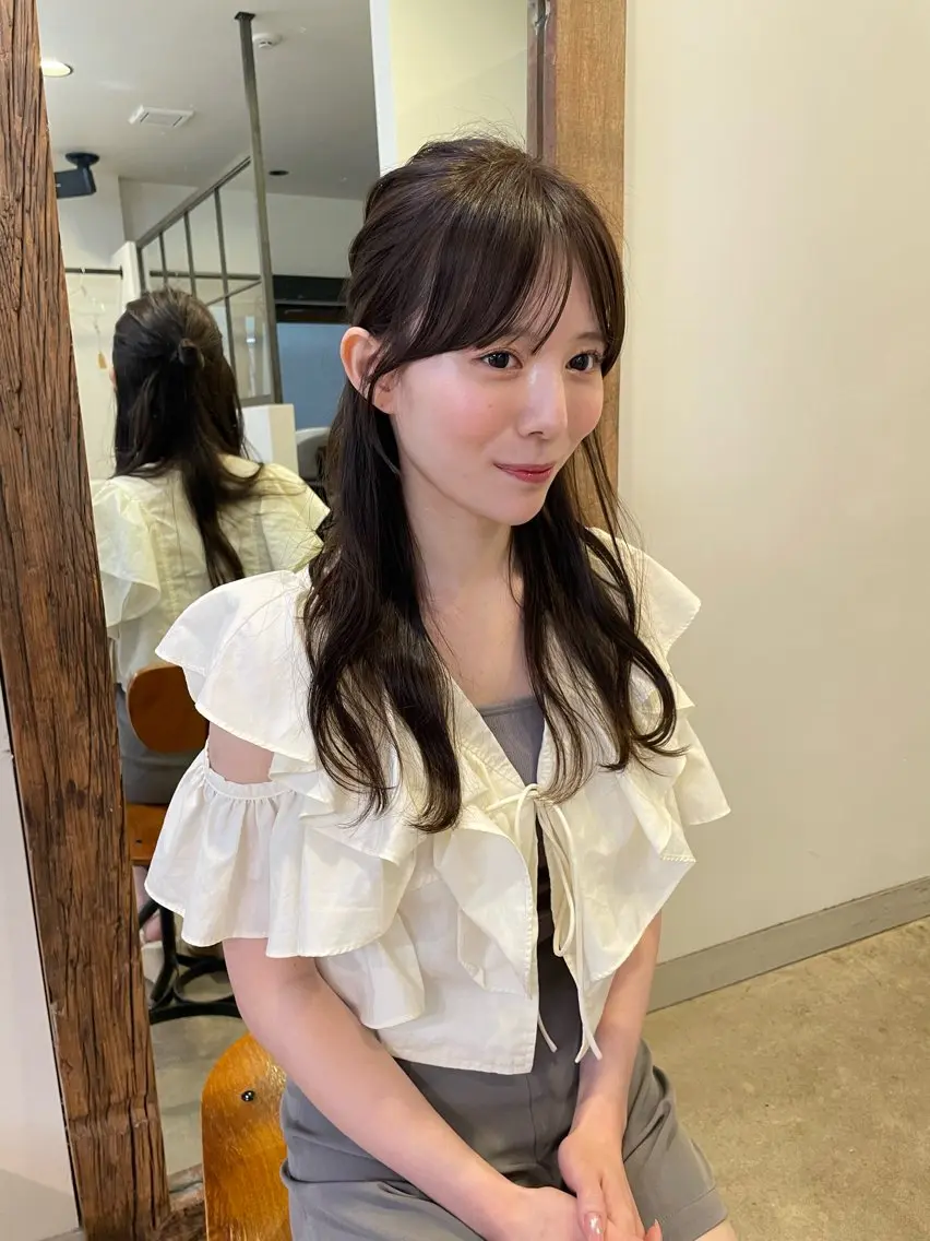 【✨️5月平日限定✨️】カット＋ケアカラー(白髪染め可)＋超音波3STEPトリートメント＋マイクロバブルの写真