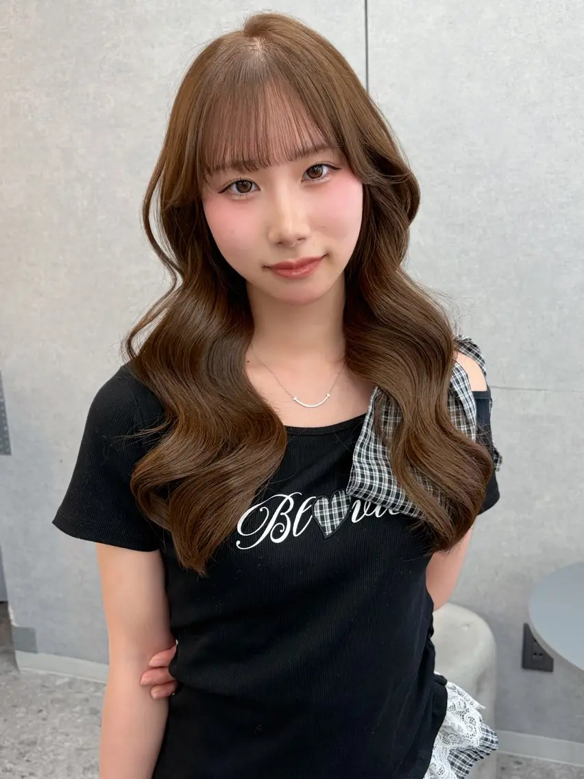 ロング カラー カット ヘアカラー トリートメント さや🍀/透明感 カラー/ヘアセットのヘアスタイル