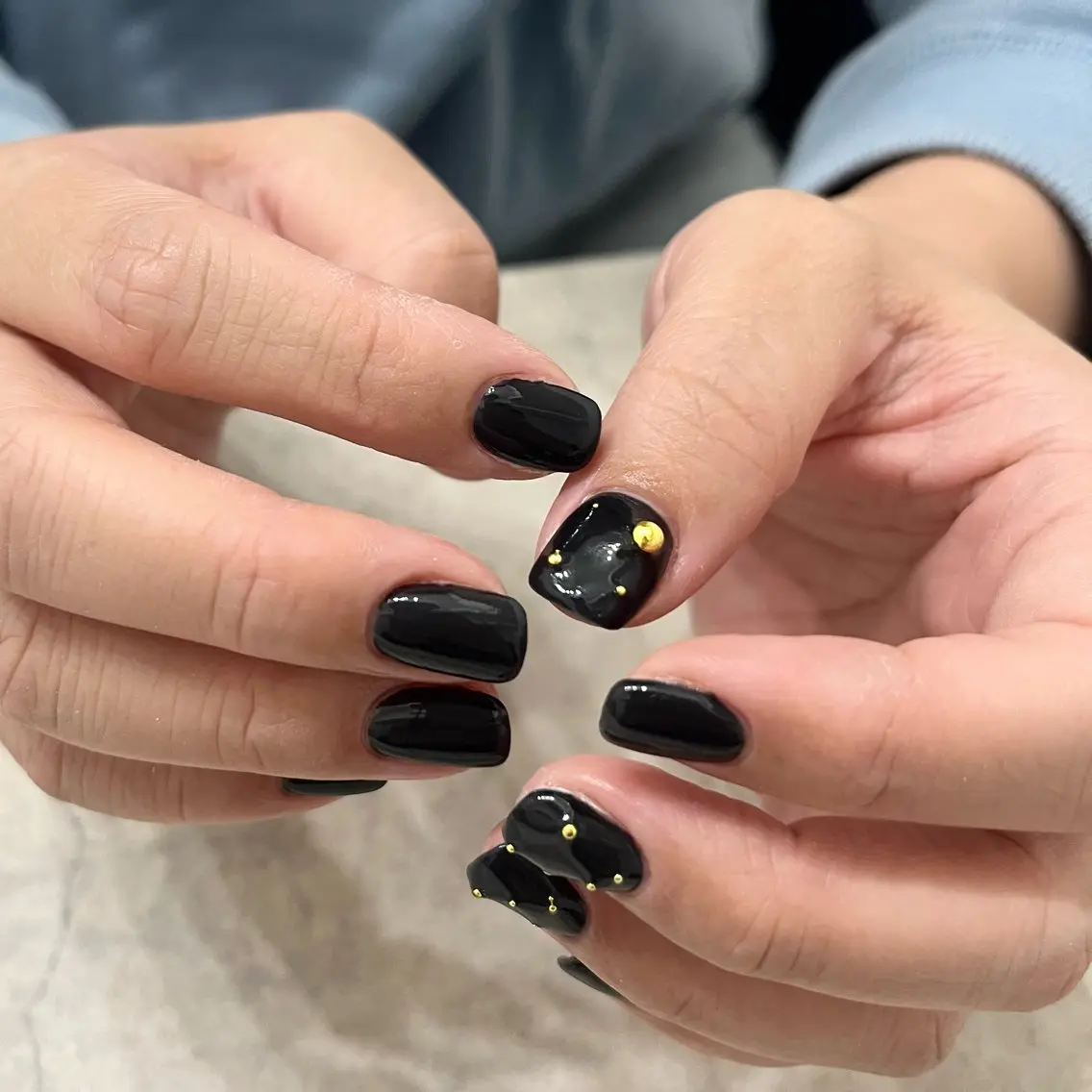ネイル グリーン ハンドネイル vegh. nail/阿波座のネイルデザイン