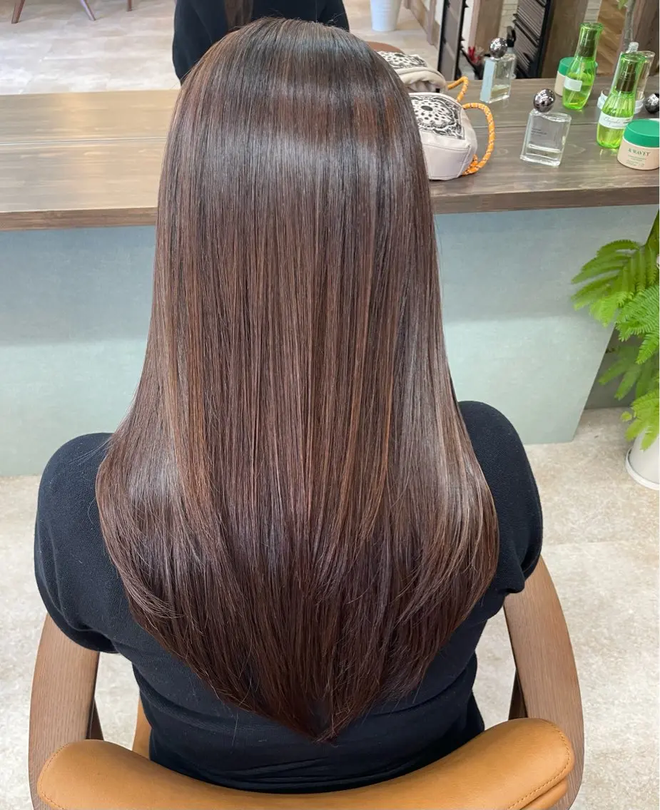ロング 縮毛矯正 吉本 美希のヘアスタイル