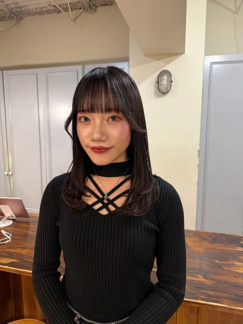 ミディアム カラー カット ヘアカラー トリートメント 🤩噂のMr.髪ポジ ティブ®️yu🤩のヘアスタイル